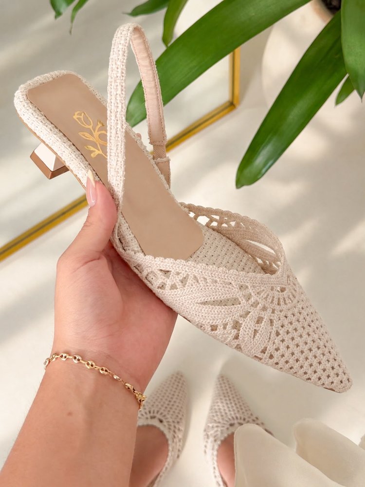 Stiletto calado destalonado para dama, CRSTYLE
