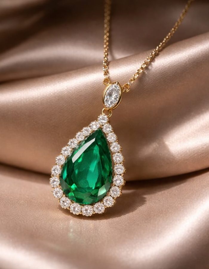 10k Pendant Emerald 3.8 Ct